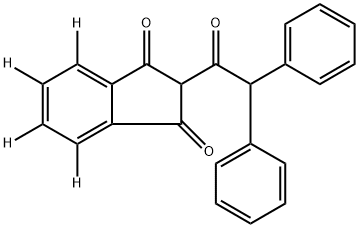 Diphacinone-d4 (indanedione-4,5,6,7-d4) Structure