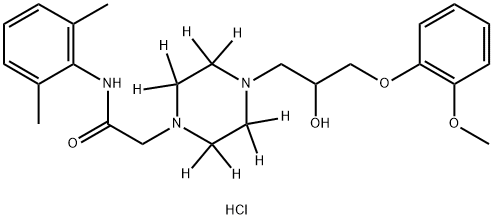 (±)-Ranolazine-d8 2HCl (piperazine-d8) Structure