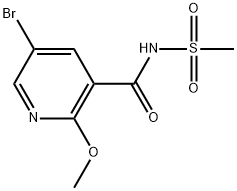 5-Bromo-2-methoxy-N-(methylsulfonyl)-3-pyridinecarboxamide Structure