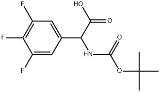 2-((tert-butoxycarbonyl)amino)-2-(3,4,5-trifluorophenyl)aceticacid 구조식 이미지