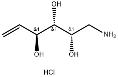 L-arabino-Hex-5-enitol, 1-amino-1,5,6-trideoxy-, hydrochloride (1:1) Structure