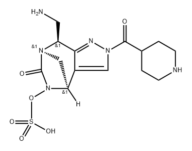 rel-(4R,7R,8S)-8-(Aminomethyl)-2,8-dihydro-6- oxo-2-(4-piperidinylcarbonyl)-4H-4,7- methanopyrazolo[3,4-e][1,3]diazepin-5(6H)-yl hydrogen sulfate Structure