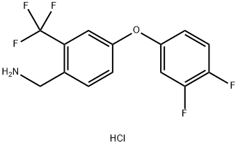 4-(3,4-difluorophenoxy)-2-(trifluoromethyl)phenyl]methanamine hydrochloride 구조식 이미지