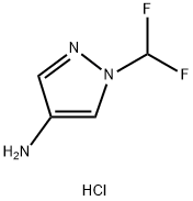 1H-Pyrazol-4-amine, 1-(difluoromethyl)-, hydrochloride (1:1) 구조식 이미지