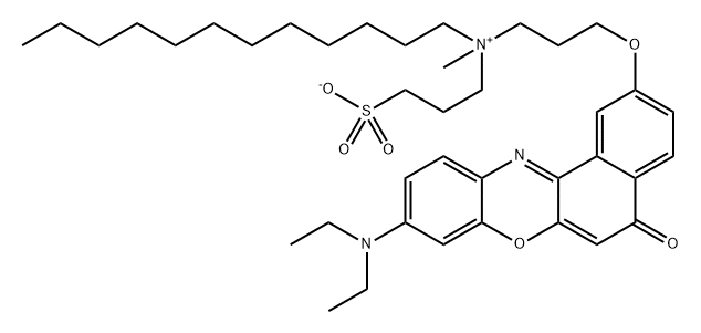 1-Dodecanaminium, N-[3-[[9-(diethylamino)-5-oxo-5H-benzo[a]phenoxazin-2-yl]oxy]propyl]-N-methyl-N-(3-sulfopropyl)-, inner salt Structure