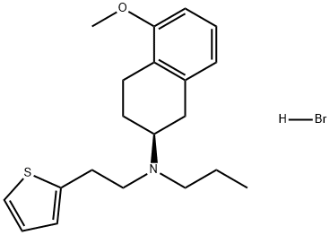 2-Thiopheneethanamine, N-propyl-N-[(2S)-1,2,3,4-tetrahydro-5-methoxy-2-naphthalenyl]-, hydrobromide (1:1) 구조식 이미지