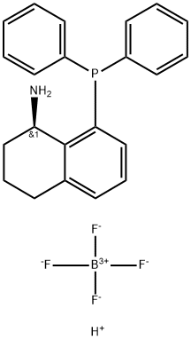 1-Naphthalenamine, 8-(diphenylphosphino)-1,2,3,4-tetrahydro-, (1R)-, tetrafluoroborate(1-) (1:1) Structure