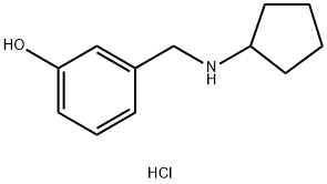 Phenol, 3-[(cyclopentylamino)methyl]-, hcl 구조식 이미지