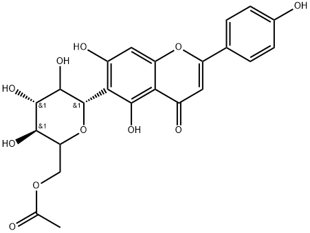 6"-O-acetylisovitexin 구조식 이미지