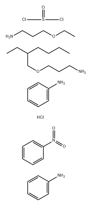 Thionyl chloride, reaction products with aniline, aniline hydrochloride, 3-ethoxy-1-propanamine, 3-[(2-ethylhexyl)oxy]-1-propanamine and nitrobenzene Structure