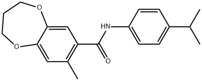 2H-1,5-Benzodioxepin-7-carboxamide, 3,4-dihydro-8-methyl-N-[4-(1-methylethyl)phenyl]- Structure