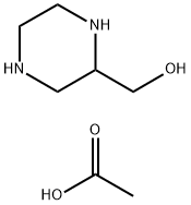 2-Piperazinemethanol, acetate (1:1) Structure