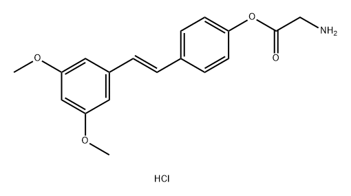 PTEROSTILBENE GLYCINATE HYDROCHLORIDE(P) Structure