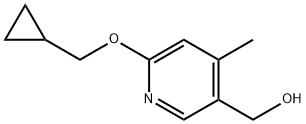 (6-(cyclopropylmethoxy)-4-methylpyridin-3-yl)methanol 구조식 이미지