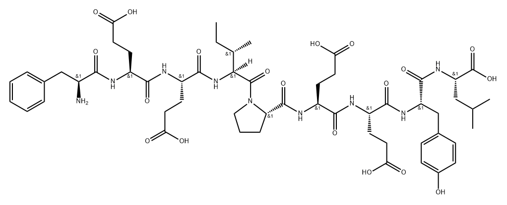 L-Leucine, L-phenylalanyl-L-α-glutamyl-L-α-glutamyl-L-isoleucyl-L-prolyl-L-α-glutamyl-L-α-glutamyl-L-tyrosyl- Structure