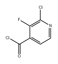 2-Chloro-3-fluoropyridine-4-carbonyl chloride Structure