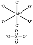 Ettringite (Ca6(Al(OH)6)2(SO4)3.xH2O) 구조식 이미지