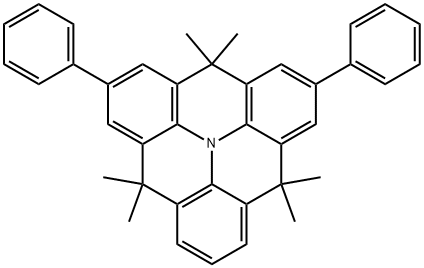 4,4,8,8,12,12-hexamethyl-2,6-diphenyl-8,12-dihydro-4H-benzo[9,1]quinolizino[3,4,5,6,7-defg]acridine Structure