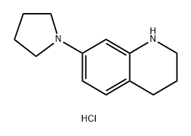 1,2,3,4-tetrahydro-7-(1-pyrrolidinyl)-Quinoline, hydrochloride (1:2) Structure