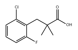 Benzenepropanoic acid, 2-chloro-6-fluoro-α,α-dimethyl- Structure