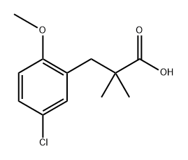 Benzenepropanoic acid, 5-chloro-2-methoxy-α,α-dimethyl- Structure