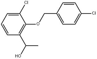 3-Chloro-2-[(4-chlorophenyl)methoxy]-α-methylbenzenemethanol Structure