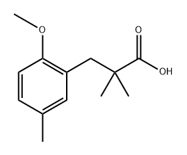 Benzenepropanoic acid, 2-methoxy-α,α,5-trimethyl- Structure