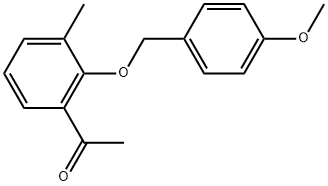 1-[2-[(4-Methoxyphenyl)methoxy]-3-methylphenyl]ethanone Structure