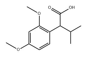 Benzeneacetic acid, 2,4-dimethoxy-α-(1-methylethyl)- Structure