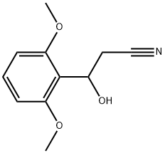 β-Hydroxy-2,6-dimethoxybenzenepropanenitrile Structure