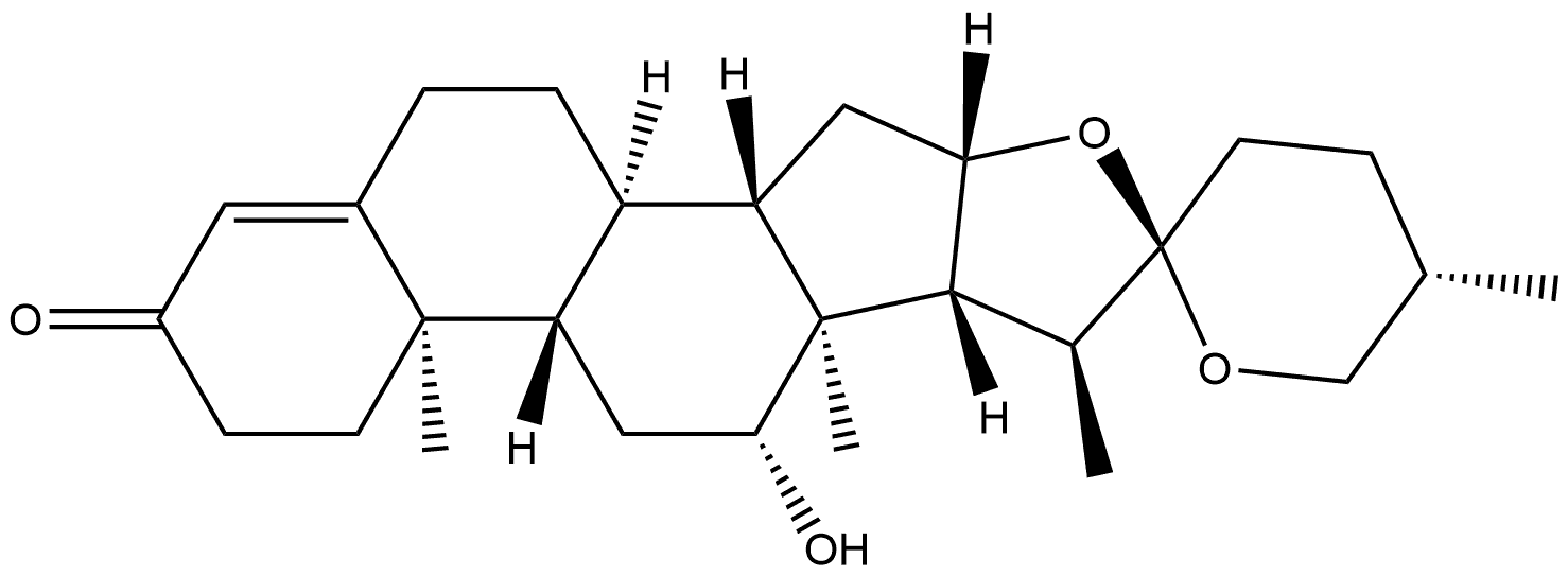 25L-Spirost-4-en-3-one, 12β-hydroxy- (6CI) Structure