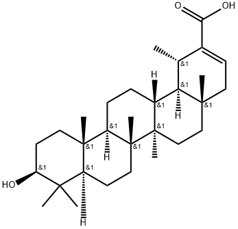 Urs-20-en-30-oic acid, 3-hydroxy-, (3β,18α,19α)- 구조식 이미지