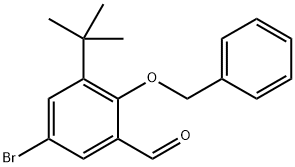 2-(benzyloxy)-5-bromo-3-(tert-butyl)benzaldehyde Structure