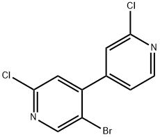 5-bromo-2,2'-dichloro-4,4'-bipyridine Structure