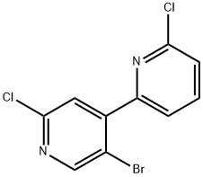 5'-bromo-2',6-dichloro-2,4'-bipyridine Structure