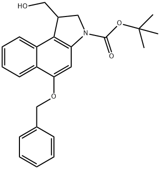 1,1-Dimethylethyl 1,2-dihydro-1-(hydroxymethyl)-5-(phenylmethoxy)-3H-benz[e]indole-3-carboxylate Structure