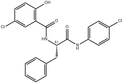 Benzenepropanamide, α-[(5-chloro-2-hydroxybenzoyl)amino]-N-(4-chlorophenyl)-, (αS)- Structure