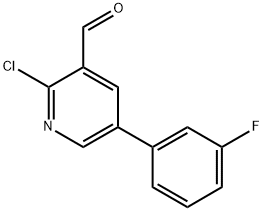 2-chloro-5-(3-fluorophenyl)nicotinaldehyde Structure