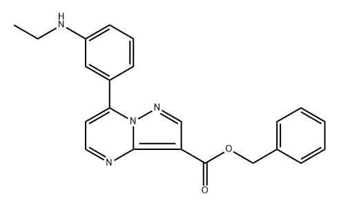 Phenylmethyl 7-[3-(ethylamino)phenyl]pyrazolo[1,5-a]pyrimidine-3-carboxylate Structure