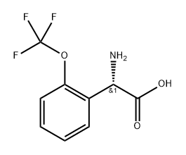 Benzeneacetic acid, α-amino-2-(trifluoromethoxy)-, (αS)- Structure