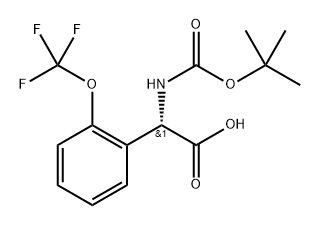 (2S)-2-[(TERT-BUTOXY)CARBONYLAMINO]-2-[2-(TRIFLUOROMETHOXY)PHENYL]ACETIC ACID Structure