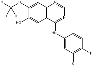 6-Quinazolinol, 4-[(3-chloro-4-fluorophenyl)amino]-7-(methoxy-d3)- Structure