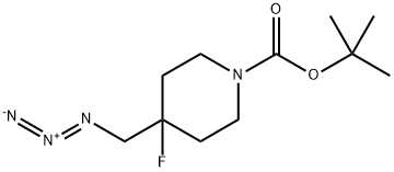 tert-Butyl 4-(Azidomethyl)-4-fluoropiperidine-1-carboxylate 구조식 이미지