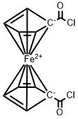 1,1'-Ferrocenedicarbonyl dichloride 구조식 이미지