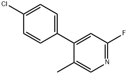 4-(4-Chlorophenyl)-2-fluoro-5-methylpyridine Structure