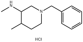 1-Benzyl-4-methyl-3-(methylamino)piperidine dihydrochloride 구조식 이미지