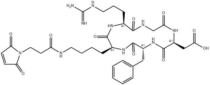 Cyclo[L-arginylglycyl-L-α-aspartyl-D-phenylalanyl-N6-[3-(2,5-dihydro-2,5-dioxo-1H-pyrrol-1-yl)-1-oxopropyl]-L-lysyl] Structure