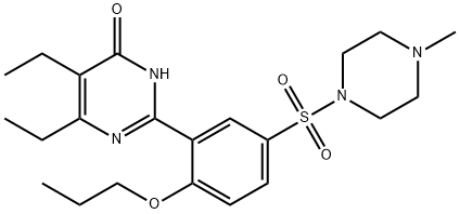 5,6-diethyl-2-(5-((4-methylpiperazin-1-yl)sulfonyl)-2-propoxyphenyl)pyrimidin-4(3H)-one Structure