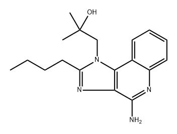 1H-Imidazo[4,5-c]quinoline-1-ethanol, 4-amino-2-butyl-α,α-dimethyl- 구조식 이미지