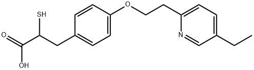 Benzenepropanoic acid, 4-[2-(5-ethyl-2-pyridinyl)ethoxy]-α-mercapto- Structure